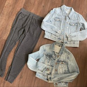 denim jackets and sweatpants